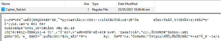 Deleted file after Cipher.exe use