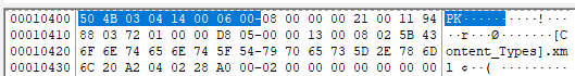 File Signature identified at start of files starting cluster