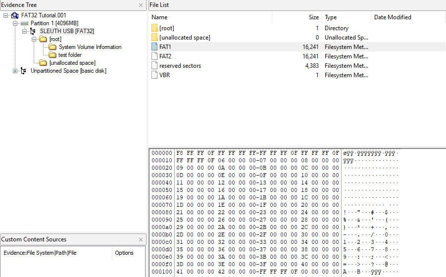 The FAT (File Allocation Table)