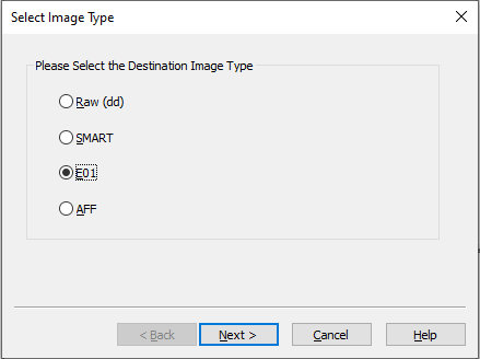Select the image type